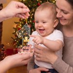 Personalised Love Keeps Growing Cute Snowman Elephant Bear Acrylic Christmas Ornament with Name Baby's 1st Christmas Gift for Newborns