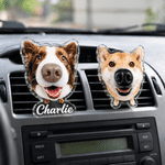 Gepersonaliseerde auto-ventilatieroosterclip met foto van de neus van een hond en naam – autoaccessoires, cadeau voor een huisdierenfeestje, voor automobilisten en huisdiereigenaren