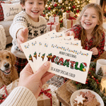 Personalised Merry Christmas Cute Snowman Foldable Greeting Card with Text and Title Christmas Gift for Friends Family