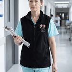 Personalized Embroidered Bow Mini Stethoscope Soft Vest with Name and Job Title Appreciation Nurse Week Gift for Doctor Nurse Medical Staff
