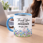 Personalisierte Keramiktasse im Aquarellstil mit Geburtsblumen, 11 oz, 15 oz, mit Schriftzug – für den Büroalltag, als Geburtstagsgeschenk für Kollegen und Mitarbeiter