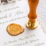Personalized European Family Crest Engraved Wax Seal Stamp with Initials Party Wedding Gift for Bride Groom Craft Lover