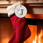 Personalised Nutcracker Clara Ballet Girl Faux Glitter Christmas Ornament with Initial Name Holiday Tree Decor Recital Gift for Ballerinas Dancers