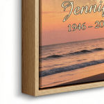 Gepersonaliseerd fotodoek Ochtendlicht, Zonsondergang en De sterrenhemel met naam - woondecoratie, herdenkingscadeau voor familie en vrienden 9