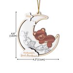 Adorno navideño personalizado con el nombre del bebé Oso agitador de la luna Decoración de la habitación Regalo de Navidad para niña Niño Padres 9