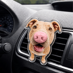 Gepersonaliseerde auto-ventilatieroosterclip met foto van de neus van een hond en naam – autoaccessoires, cadeau voor een huisdierenfeestje, voor automobilisten en huisdiereigenaren