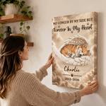 Personalized Angel Wings Style Pet Photo Canvas Prints with Name Home Decor Ship from USA Pet Memorial Gift for Pet Owners