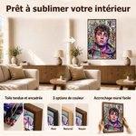 Tableau sur toile personnalisé avec prénom - Style graffiti urbain en éclaboussures d'encre - Cadeau anniversaire pour amoureux du street-art
