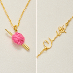Personalized Yarn Ball Pendant Sterling Silver Necklace with Name Dainty Jewelry Daily Wear Birthday Gift for Women Friends