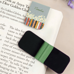 Personalized Birth Flower Book Magnetic PU Leather Bookmark Clip with Name Daily Use Reading Accessory Birthday Gift for Bookworms Book Lovers