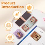 Personalised Multicolour Birth Flower Aesthetic Portrait Magnetic Bookmark Clip with Name Birthday Book Club Gift for Women Book Lovers