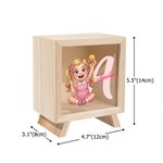 Personalized Cartoon Kid Character Photo Wooden Money Box Piggy Bank with Name and Initial Desk Decor Birthday Gift for Kid