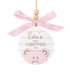 Personalized Wooden Baby's First Christmas Ornament with Name Christmas Gift New Baby Gift