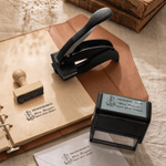 Personalized This Book Belongs to Wooden Self-Inking Book Embosser Stamp with Name Library Book Club Gift for Book Lover Reader