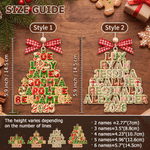 Personalised 2-6 Texts Christmas Tree Christmas Ornament Home Tree Decor Christmas Gift for Family Parents