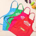 Personalized Cute Cartoon Kitchenware Patterns Adjustable Kid Apron Chef Hat Set with Name and Pocket Birthday Gift for Boy Girl