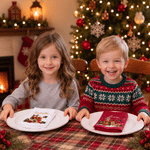 Personalized 3D-Style Character Artwork Photo 100% Cotton Reusable Table Napkin with Name Table Decor Christmas Gift for Family Kids