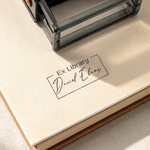 Personalized This Book Belongs to Wooden Self-Inking Book Embosser Stamp with Name Library Book Club Gift for Book Lover Reader