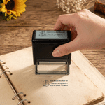 Personalized This Book Belongs to Wooden Self-Inking Book Embosser Stamp with Name Library Book Club Gift for Book Lover Reader