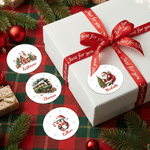 Personalised Christmas Theme Waterproof Stickers with Name Festival Party Christmas Gift for Family Friends Kids