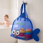 Personalized Adorable Whale Shape Mesh Beach Bag with Embroidered Name Travel Essential Summer Vacation Gift for Kids Toddlers