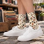 Personalised Reading Character Read Famous Quote Soft Mid-Calf Socks with Name and Text Daily Wear Birthday Christmas Gift for Book Lovers Women