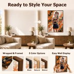 Personalized Abstract Oil Painting Style Cheerleader Photo Canvas Prints with Name and Text Home Decor Birthday Gift for Cheerleaders