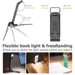 Personalized Birth Flower LED Rechargeable Light Clip with Name Reading Accessories Birthday Gift for Book Lovers Readers Students