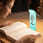 Personalized Birth Flower LED Rechargeable Light Clip with Name Reading Accessories Birthday Gift for Book Lovers Readers Students