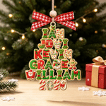 Personalised 2-6 Texts Christmas Tree Christmas Ornament Home Tree Decor Christmas Gift for Family Parents