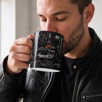 Personalised Motorbike Theme 11 oz 15 oz Ceramic Mug with Name Daily Use Birthday Gift for Motorbike Riders Biker Enthusiasts