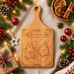 Personalised Grandma’s Board 1-8 Christmas Elements Cheese Charcuterie Chopping Board with Name Christmas Home Decoration Gift for Grandparent