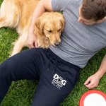 Personalized Paw Print Walking Dog Comfortable Pocket Drawstring Sports Sweatpants with Name Birthday Gift Dog Owners
