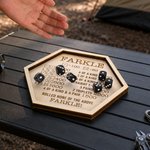 Personalized Farkle Dice Game Tray with Bag Wooden Reference Cards and Dice Holder Birthday Family Game Night Christmas Gift for Farkle Dice Lover