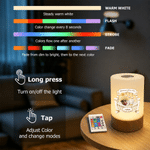Personalized Baby Face Photo Rocking Chair Rechargeable Touch Control Night Light with Name Nursery Decor Baby Shower Gift for New Parents