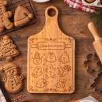 Personalised Grandma’s Board 1-8 Christmas Elements Cheese Charcuterie Chopping Board with Name Christmas Home Decoration Gift for Grandparent