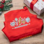 Personalized Cute Cartoon Kitchenware Patterns Adjustable Kid Apron Chef Hat Set with Name and Pocket Birthday Gift for Boy Girl