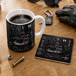 Personalised Motorbike Theme 11 oz 15 oz Ceramic Mug with Name Daily Use Birthday Gift for Motorbike Riders Biker Enthusiasts