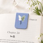 Personalized Butterfly Birth Flower Magnetic PU Leather Bookmark Clip with Name Reading Birthday Gift for Book Lovers Bookworms