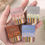Personalized Birth Flower Book Magnetic PU Leather Bookmark Clip with Name Daily Use Reading Accessory Birthday Gift for Bookworms Book Lovers
