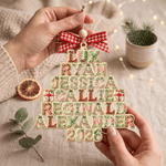 Personalised 2-6 Texts Christmas Tree Christmas Ornament Home Tree Decor Christmas Gift for Family Parents