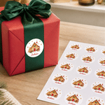 Personalised Christmas Theme Waterproof Stickers with Name Festival Party Christmas Gift for Family Friends Kids