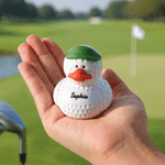 Personalized 3D Printed Golf Cute Duck Figurine with Name Desk Decor Golf Club Game Birthday Gift for Golf Lovers Coaches