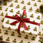 Personalized Christmas-Theme Pattern Wrapping Paper Set of 3 with Name Christmas Party Favor Gift for Kids Friends