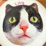 Personalised Hand Painted Style Cat Dog Portrait Ribbon Bow Ceramic Bauble Ornament with Name Festive Tree Decor Christmas Gift for Pet Lovers