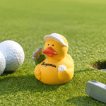 Personalized 3D Printed Golf Cute Duck Figurine with Name Desk Decor Golf Club Game Birthday Gift for Golf Lovers Coaches