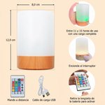 Luz nocturna personalizada con nombre e inicial de animal lámpara táctil regulable con mando regalo de cumpleaños o baby shower para niños