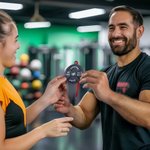 Personalizado Multicolor 3D Impreso Barbell Peso Plato Árbol de Navidad Ornamento con Texto Cumpleaños Navidad Regalo para los amantes del fitness de levantamiento de pesas