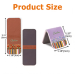 Personalized Birth Flower Book Magnetic PU Leather Bookmark Clip with Name Daily Use Reading Accessory Birthday Gift for Bookworms Book Lovers