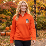 Personalized Reading Ghost Embroidered Quarter Zip Sweatshirt with Name Birthday Halloween Party Gift for Bookworm Book Lovers